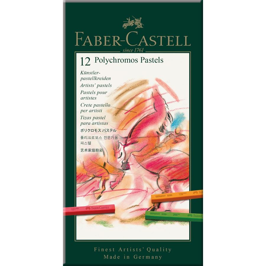Faber Castell Polychromos Pastel Colors 12