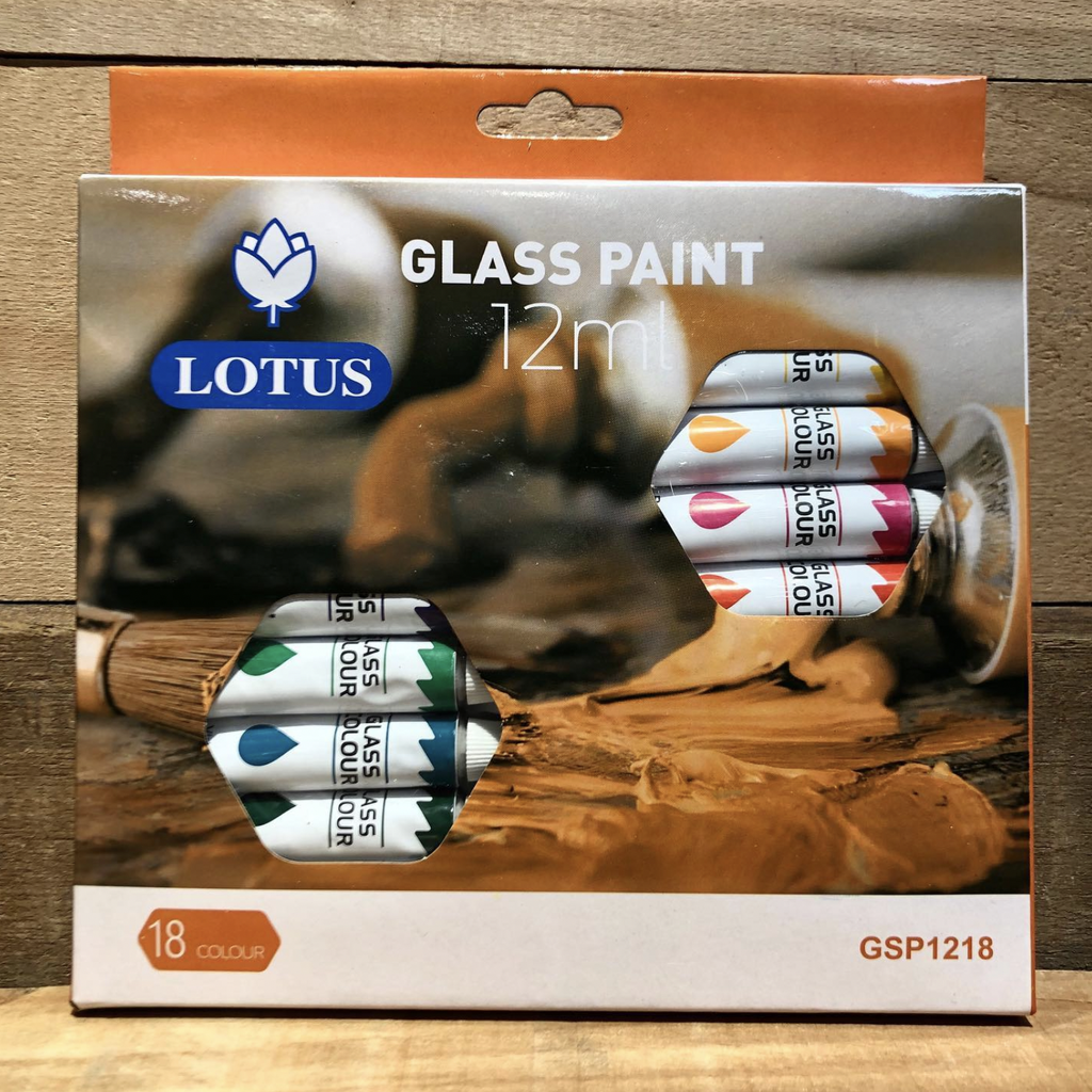 Lotus Glass Paint 18 Colors 12ml