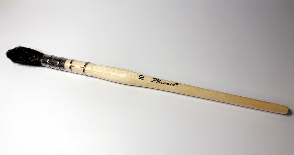 Phoenix Watercolor Squirrel Black Hair Brush 10