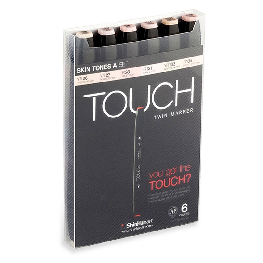 Touch Twin Marker 6 Pen Skin Tone A Set