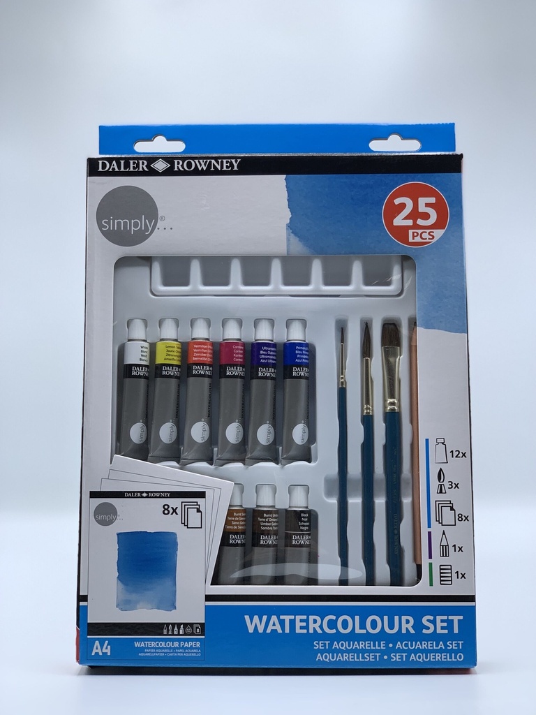 Daler Rowney Simply Watercolor Set 25psc