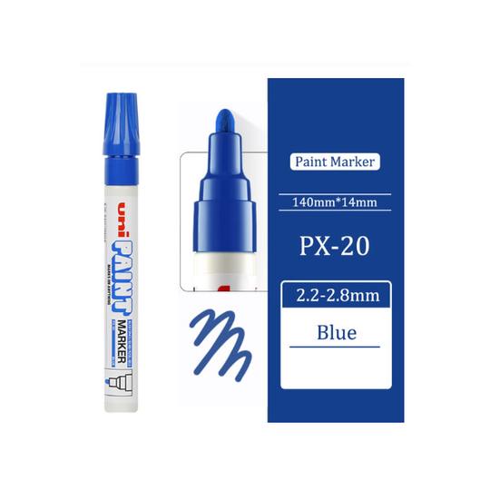 [4902778912317] محدد يوني px 20- 2.2-2.8 mm (بلو)