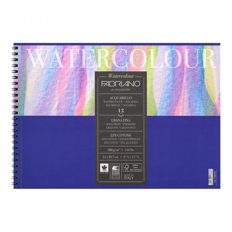 Fabriano Brochure Watercolor 12 Pages 300 Gram