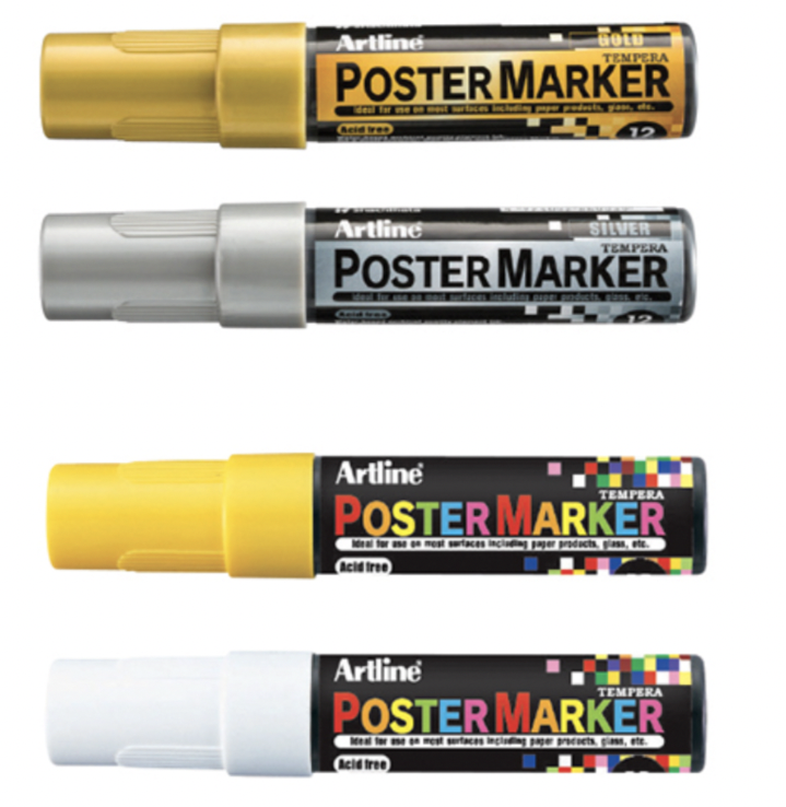 [4974052851711] artline poster marker 12mm (أبيض)