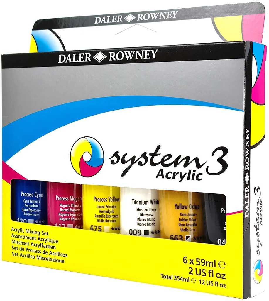 [5011386120645] Daler Rowney System 3 Acrylic Set 6x59ml