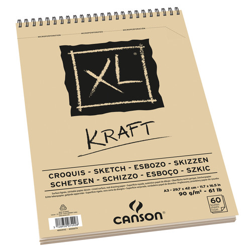 [3148950074928] canson xl kraft pad 90g (A3)
