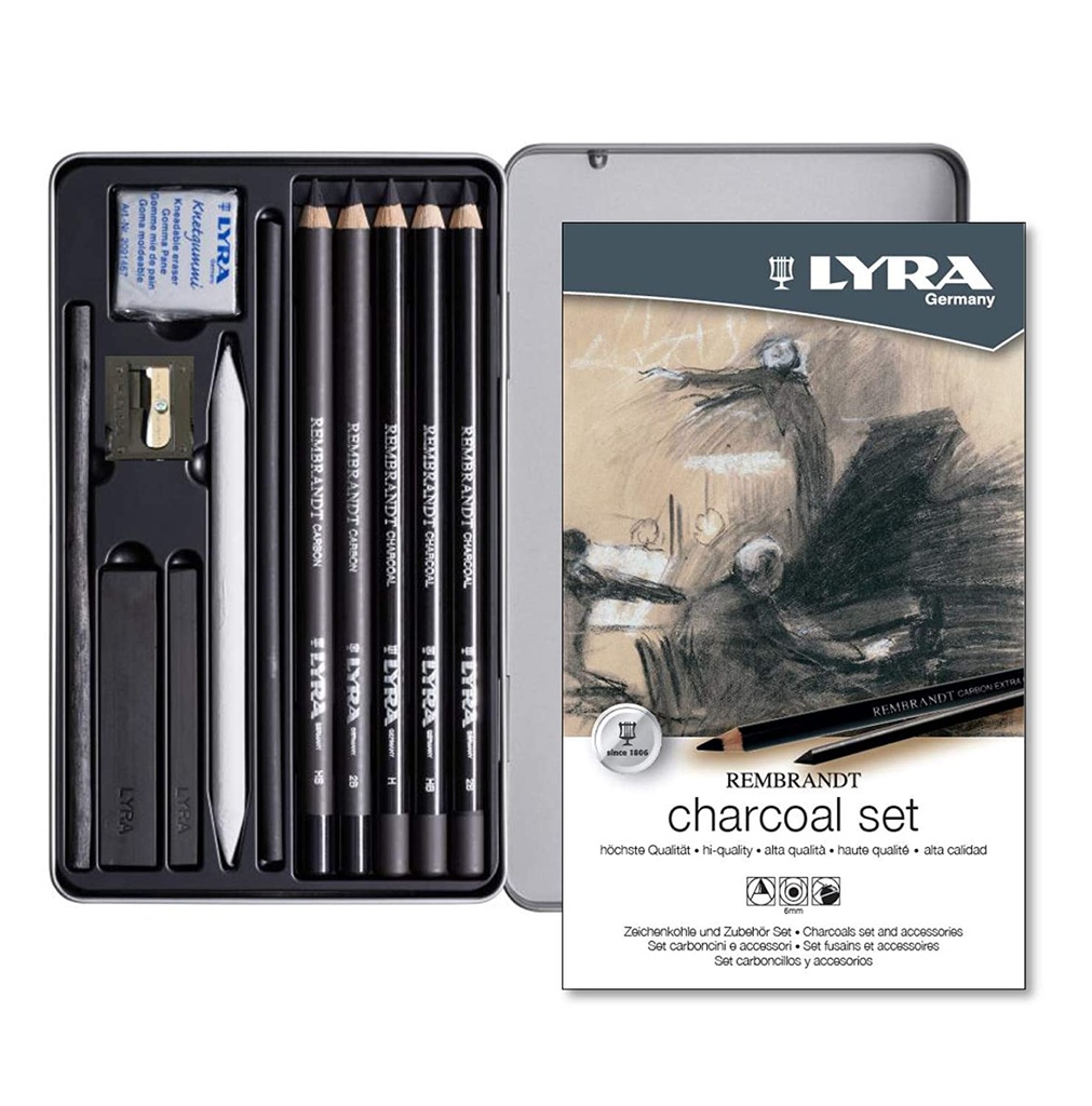 [4084900216569] Lyra Rembrandt Charcoal Set