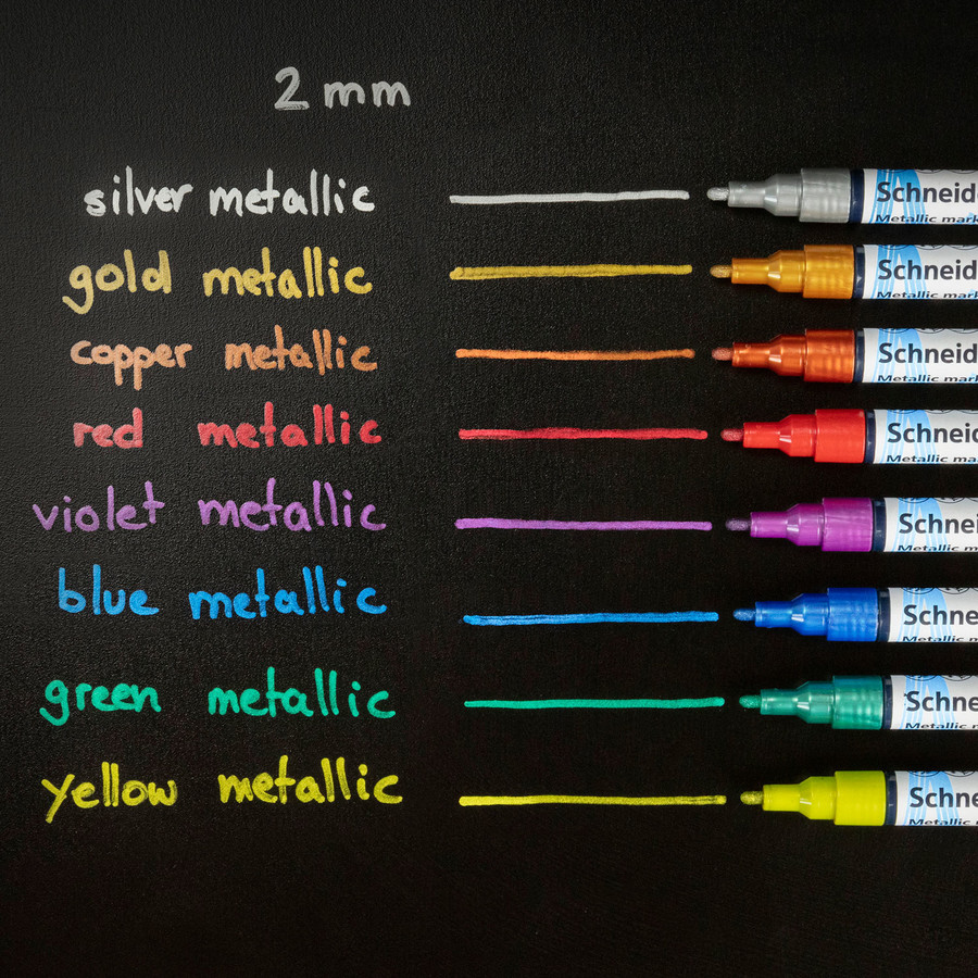 [4004675151834] Schneider Metallic Acrylic Marker 2mm (أحمر)