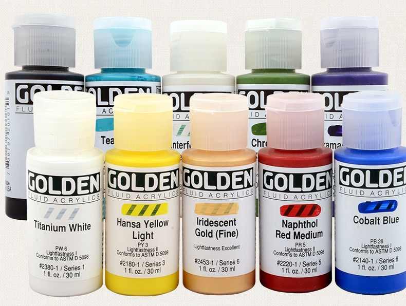 Golden Colors Acrylic Liquid 30ml Colors