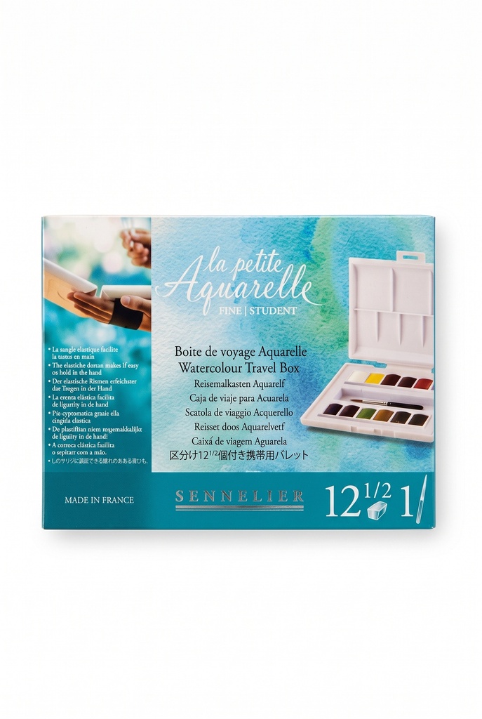 [3046450056706] Sennelier Watercolor Travel Box 12pcs +1Brush
