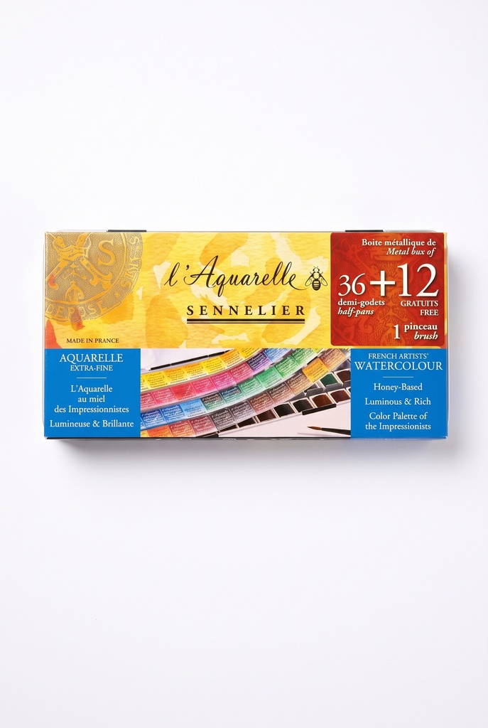 [3046450027331] Sennelier Watercolor Honey Based Box 48pcs +1Brush