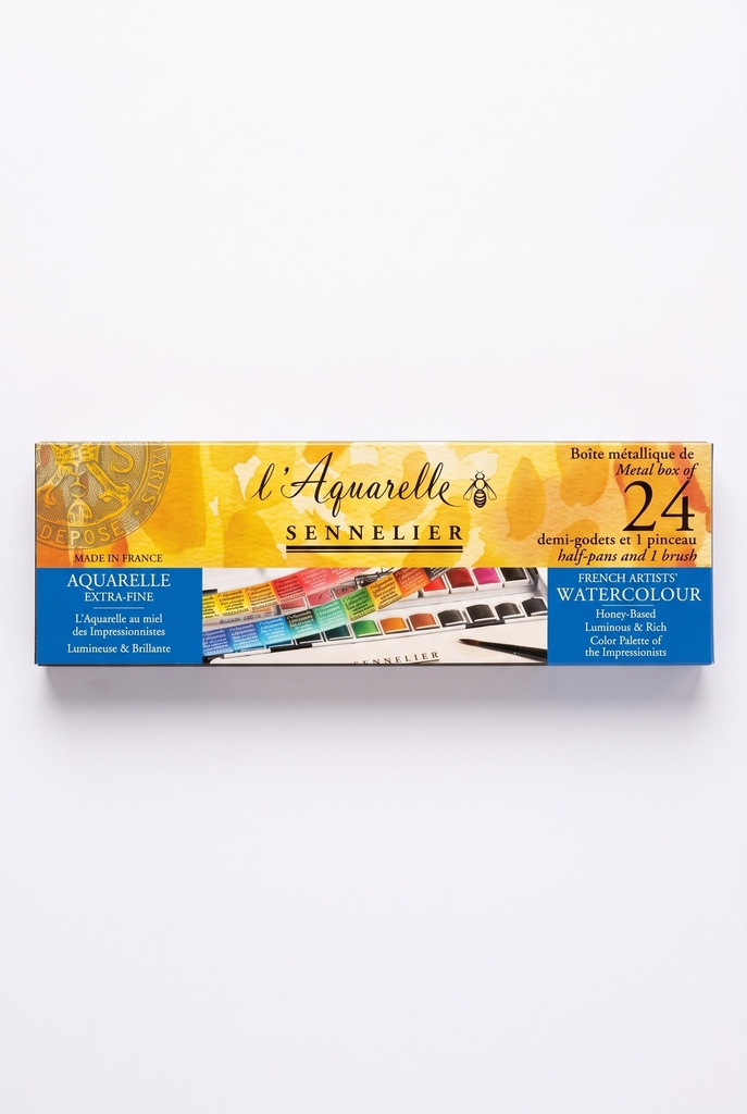 [3046450120858] Sennelier Watercolor Honey Based 24pcs